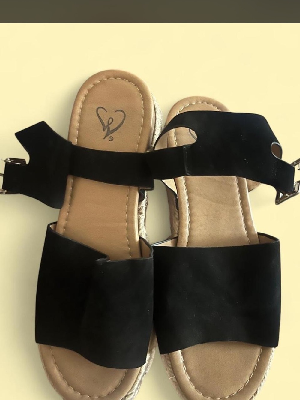 Windsor Black Slide Sandals with Ankle Strap